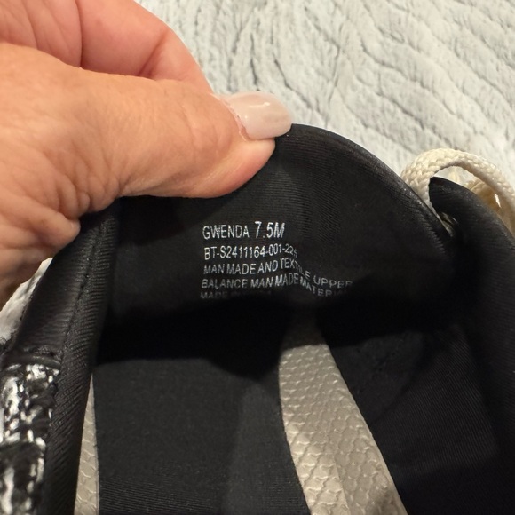 Black and White Sneakers with Cream Laces - Picture 5 of 5